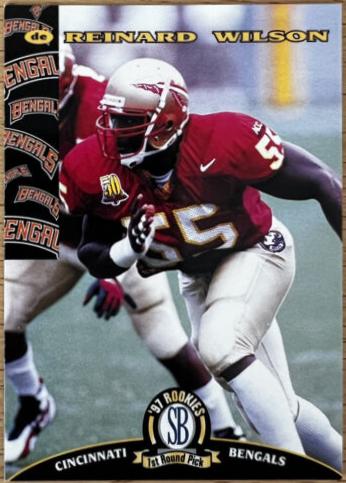 REINARD WILSON #20 Football Cards 1997 Panini Score Board NFL Rookies