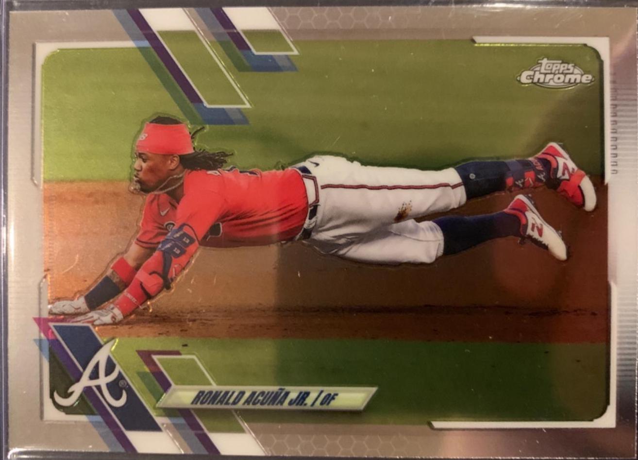 Ronald Acuna Jr. #50 Baseball Cards 2021 Topps Chrome