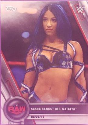 Sasha Banks def. Natalya #72 Wrestling Cards 2020 Topps WWE Women's Division
