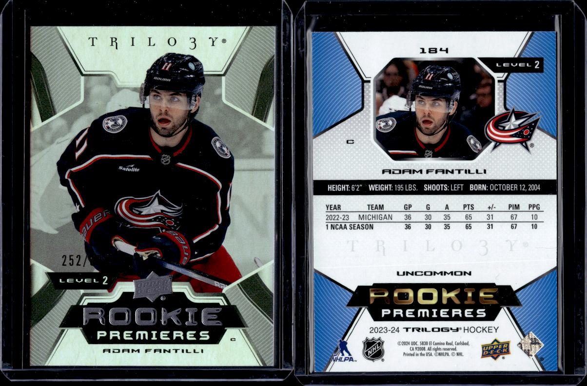 Adam Fantilli #184 2023-24 Upper Deck Trilogy Hockey
