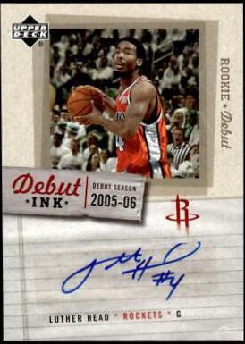 Luther Head #DI-LH Basketball Cards 2005 Upper Deck Rookie Debut Debut Ink