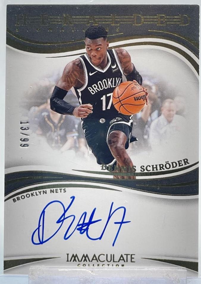 Dennis Schroder #37 2023 Panini Immaculate Heralded Signatures Basketball