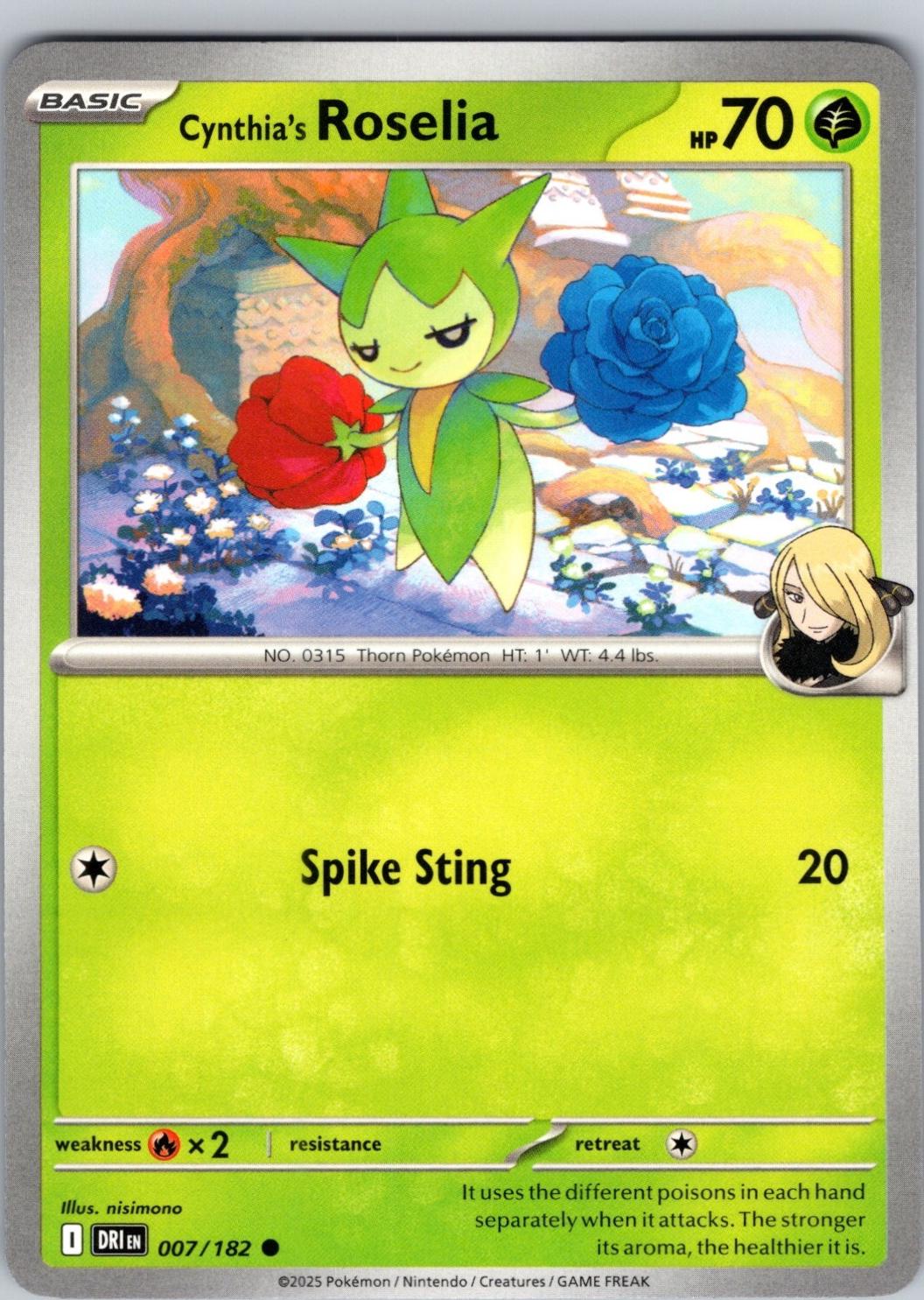 Cynthia's Roselia #7 Pokemon Destined Rivals