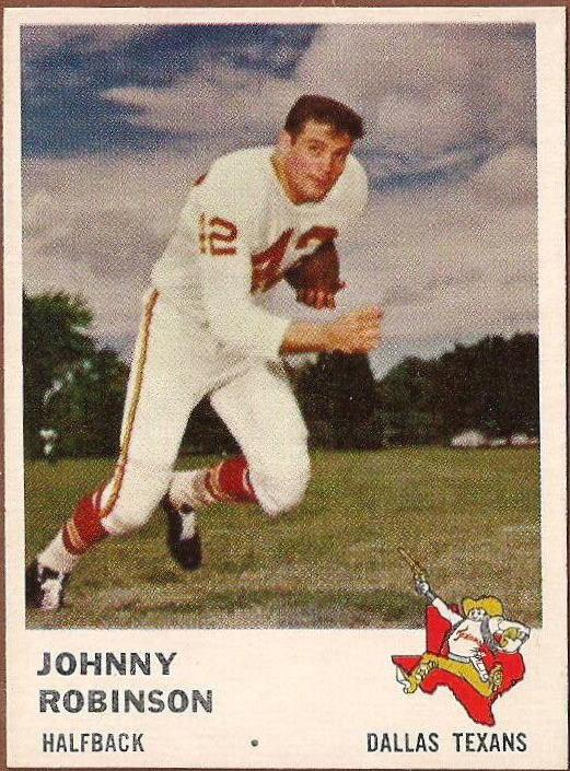 Johnny Robinson #202 Football Cards 1961 Fleer