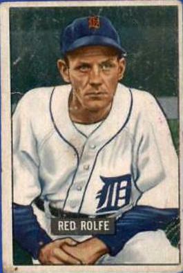Red Rolfe #319 Baseball Cards 1951 Bowman
