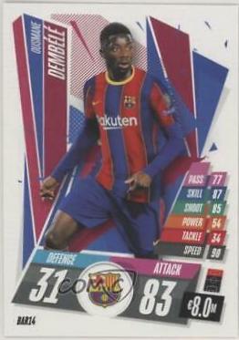 Ousmane Dembele #BAR14 Soccer Cards 2020 Topps Match Attax UEFA Champions League