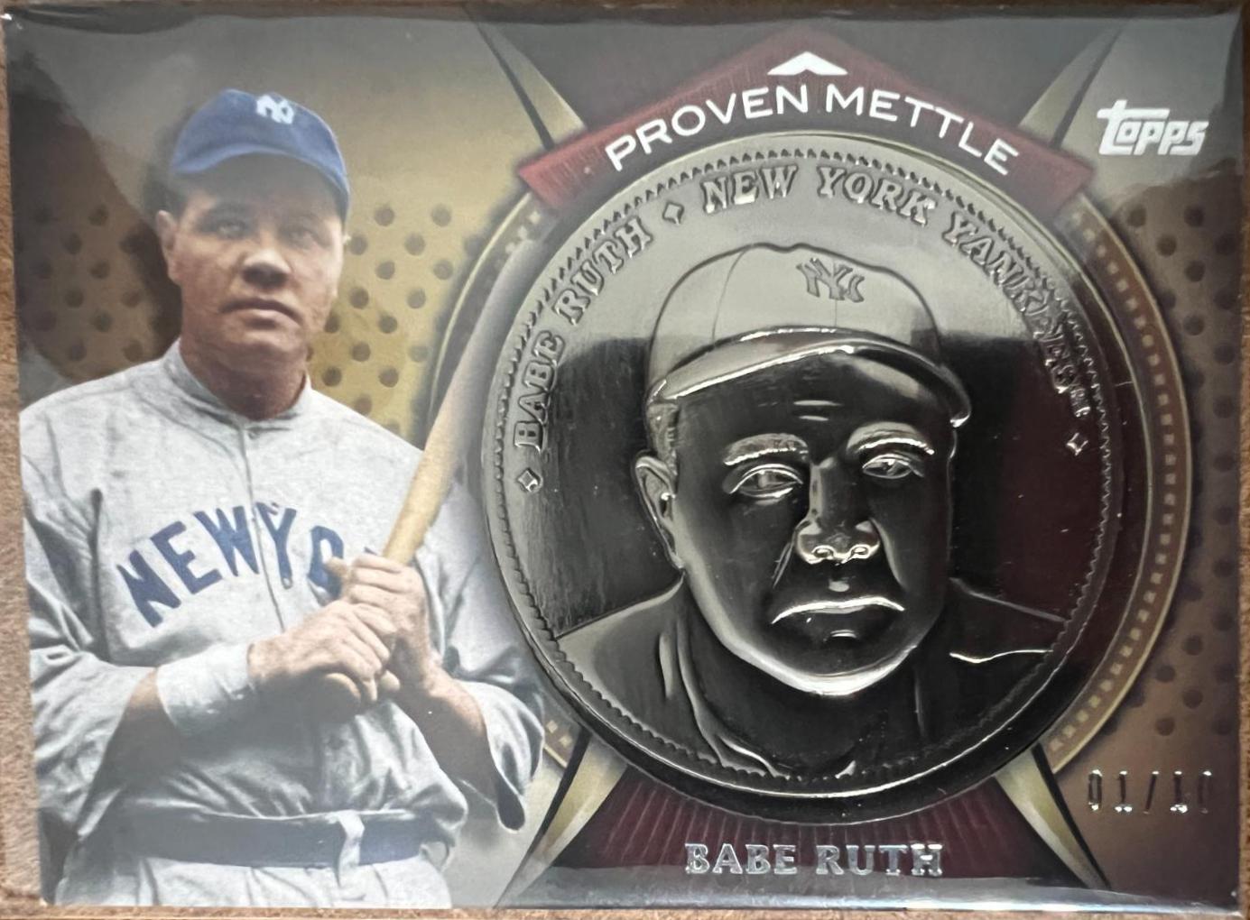 Babe Ruth #PMC-BR Baseball Cards 2013 Topps Proven Mettle Coins