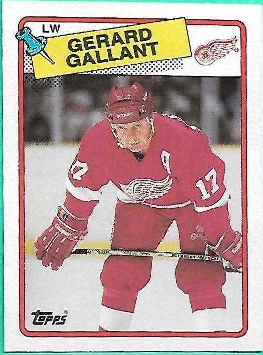 Gerard Gallant #12 Hockey Cards 1988 Topps