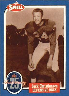 Jack Christiansen #32 Football Cards 1988 Swell Greats