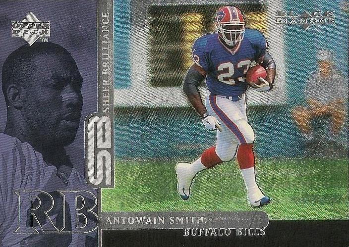 Antowain Smith #B11 Football Cards 1998 Upper Deck Black Diamond Rookies Sheer Brilliance