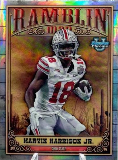 Marvin Harrison Jr. #RM-13 Football Cards 2023 Bowman Chrome University Ramblin' Man
