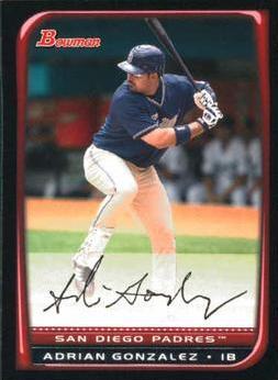 Adrian Gonzalez #19 Baseball Cards 2008 Bowman