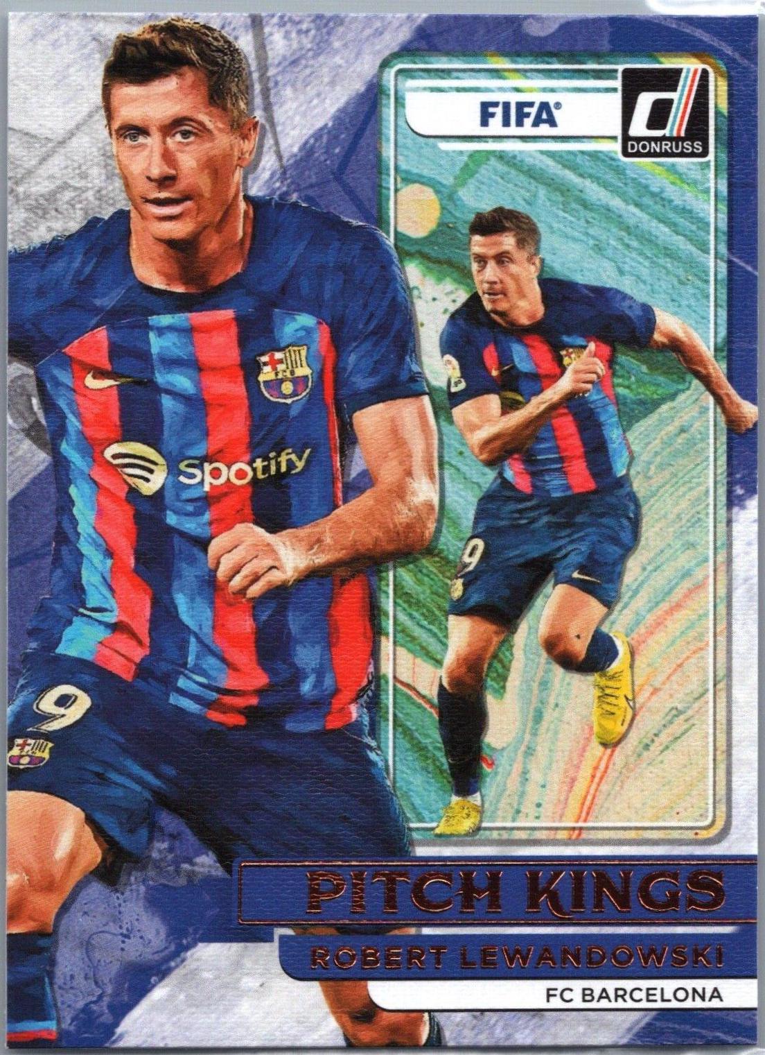 Robert Lewandowski #6 Soccer Cards 2022 Panini Donruss Pitch Kings