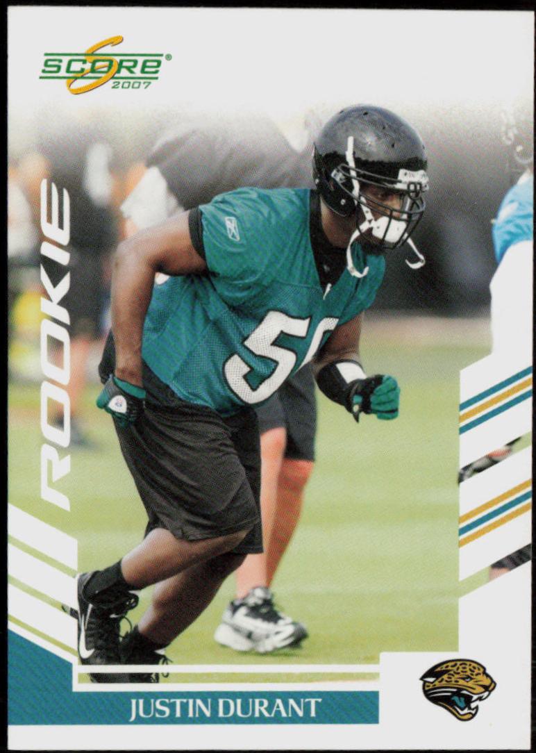 Justin Durant #330 Football Cards 2007 Panini Score