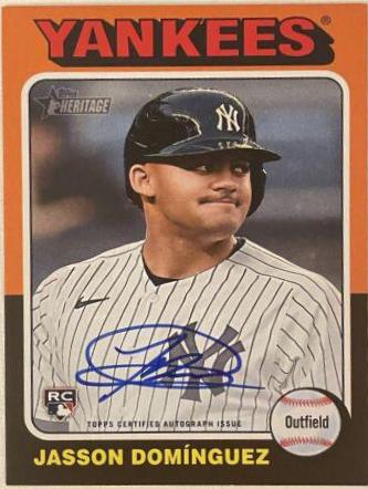 Jasson Dominguez #ROA-JD Baseball Cards 2024 Topps Heritage Real One Autograph