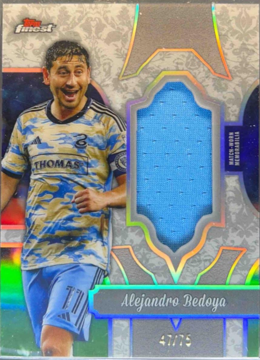 Alejandro Bedoya #FF-AB Soccer Cards 2024 Topps Finest MLS Fabrics