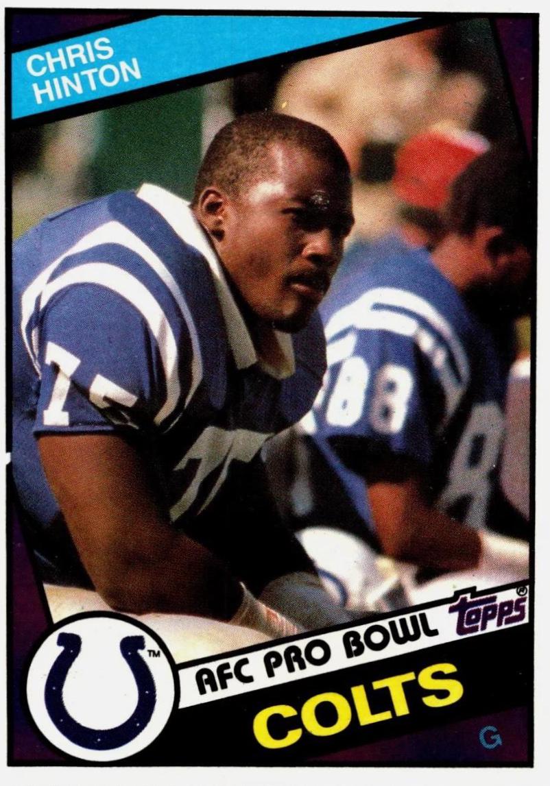 Chris Hinton #15 Football Cards 1984 Topps