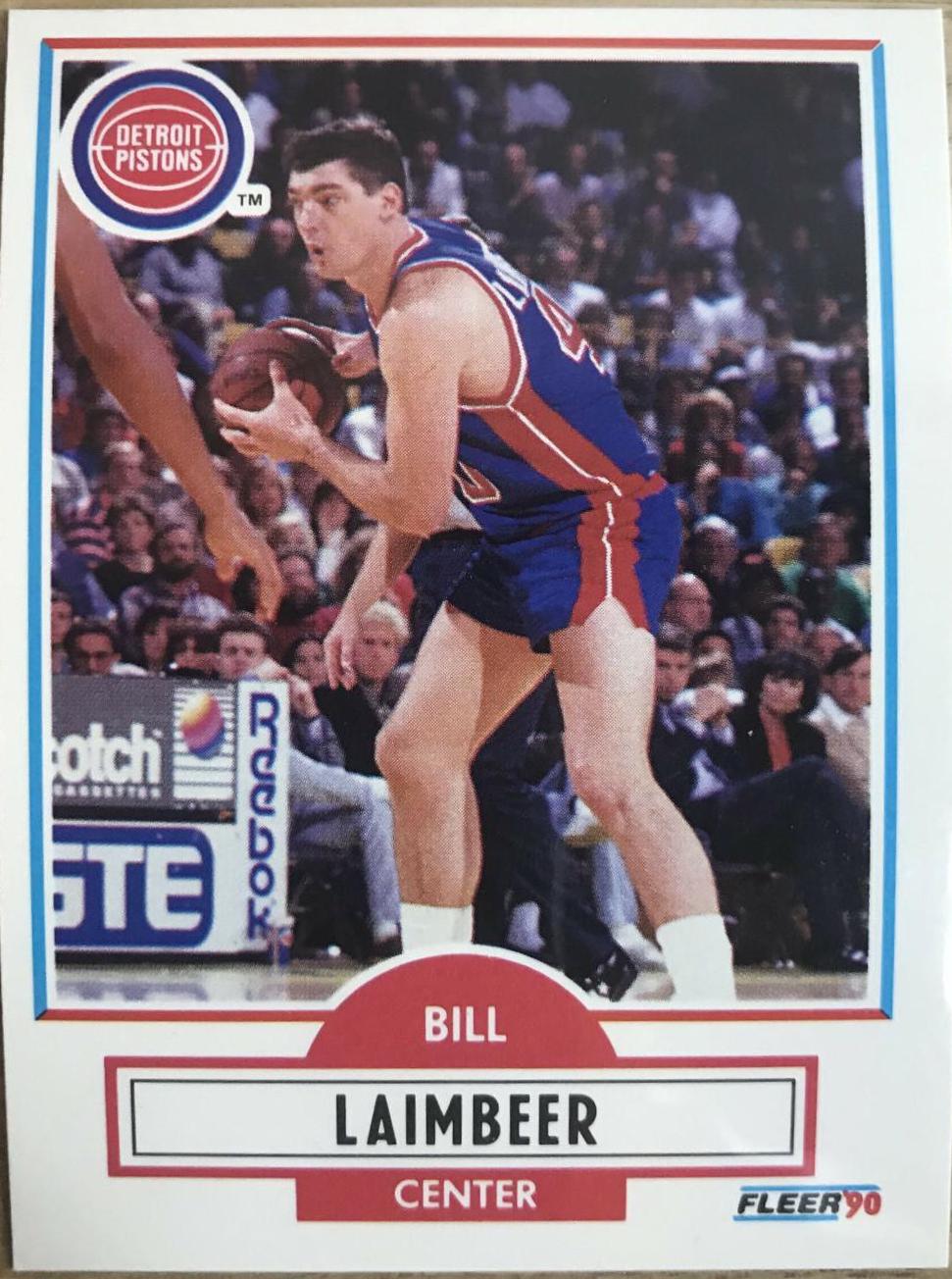 Bill Laimbeer #58 Basketball Cards 1990 Fleer