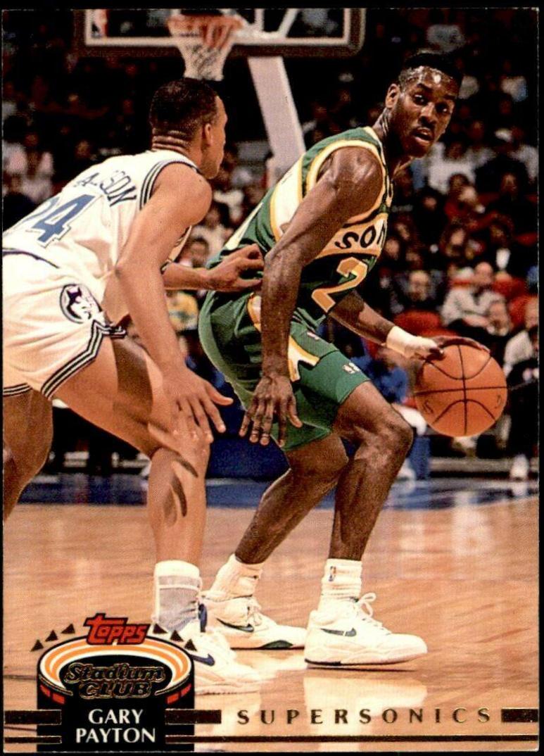 Gary Payton #124 Basketball Cards 1992 Stadium Club