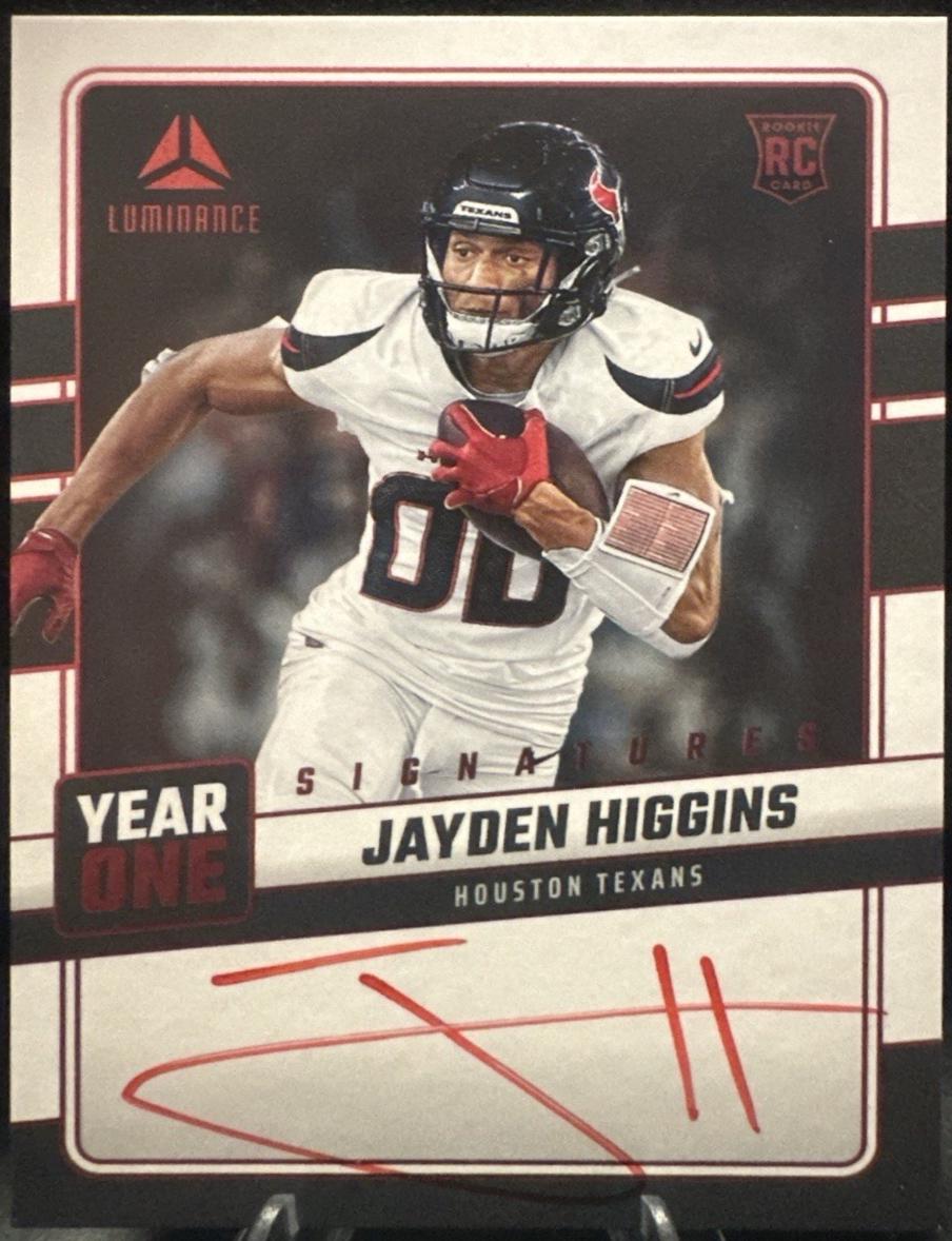 Jayden Higgins #33 2025 Panini Luminance Year One Signature Football