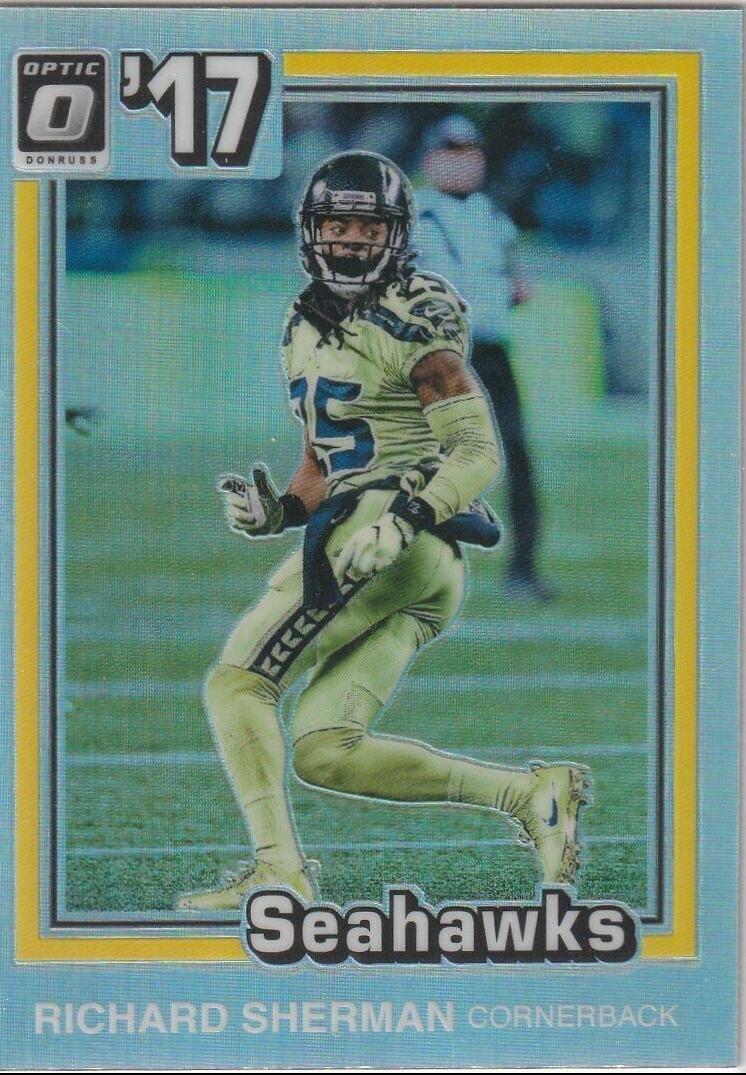 Richard Sherman #9 Football Cards 2017 Panini Donruss Optic 1981 Tribute