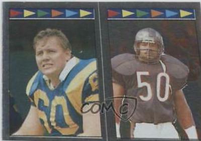 Dennis Harrah, Mike Singletary Football Cards 1987 Topps Stickers