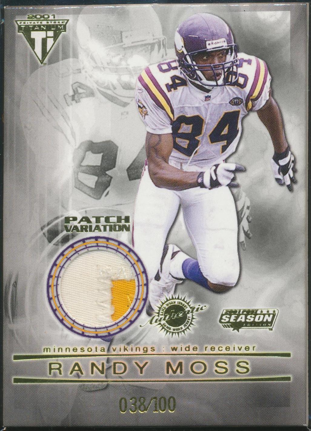 Randy Moss #62 Football Cards 2001 Pacific Titanium Post Season