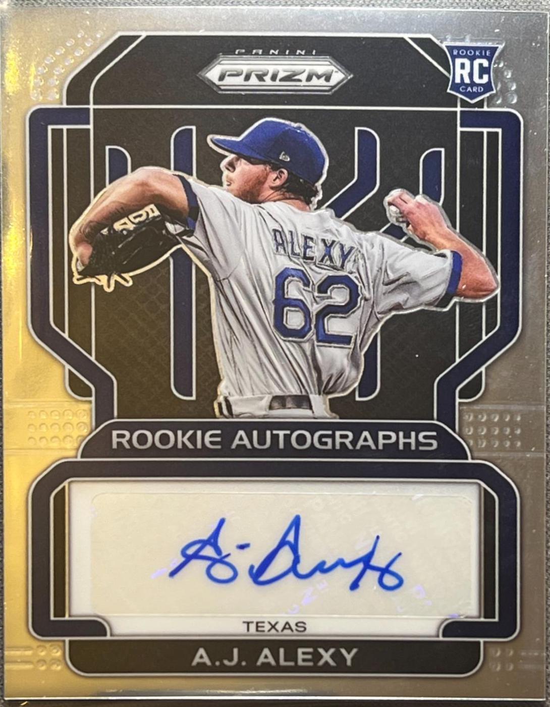 A. J. Alexy #RA-AJ Baseball Cards 2022 Panini Prizm Rookie Autographs