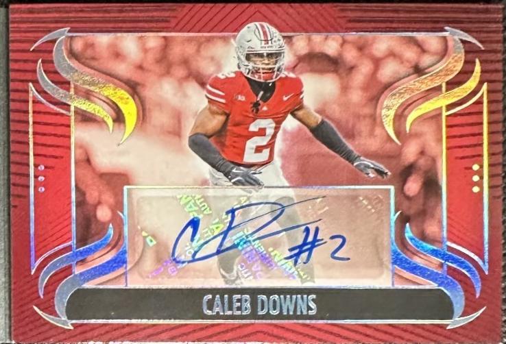 Caleb Downs #5 2025 Panini Silhouette Football Jumbo Patch Auto Booklet