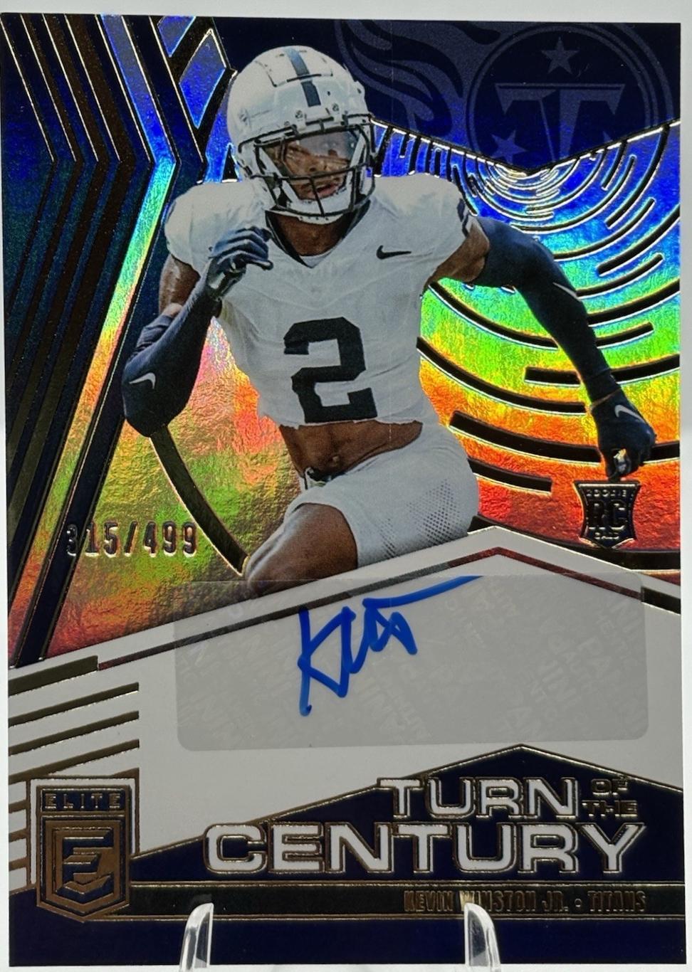 Kevin Winston Jr. #TOC-KWI 2025 Panini Donruss Elite Turn Of The Century Autograph Football