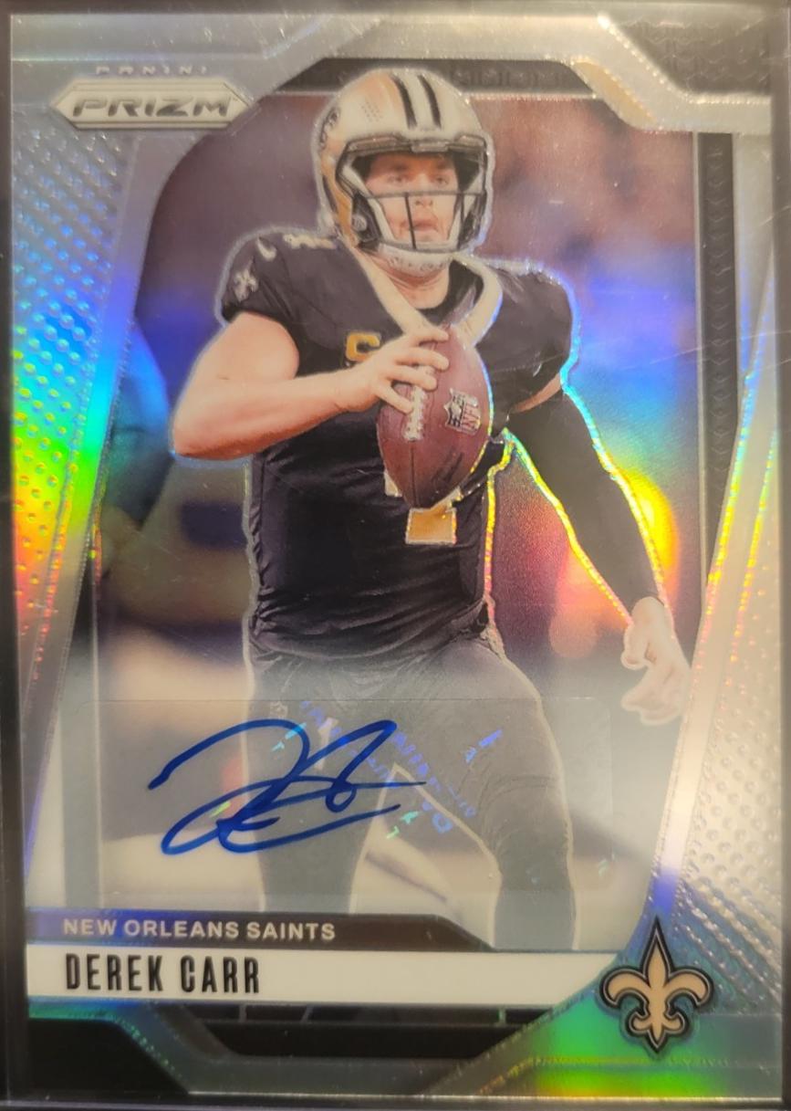 Derek Carr #203 2024 Panini Prizm Autograph Football
