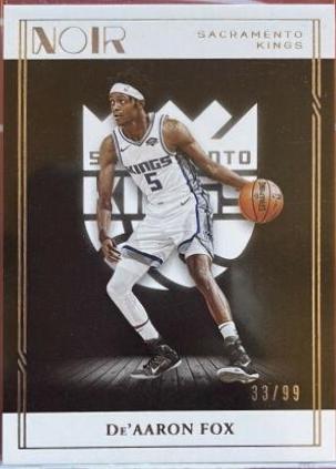 De'Aaron Fox #8 Basketball Cards 2020 Panini Noir