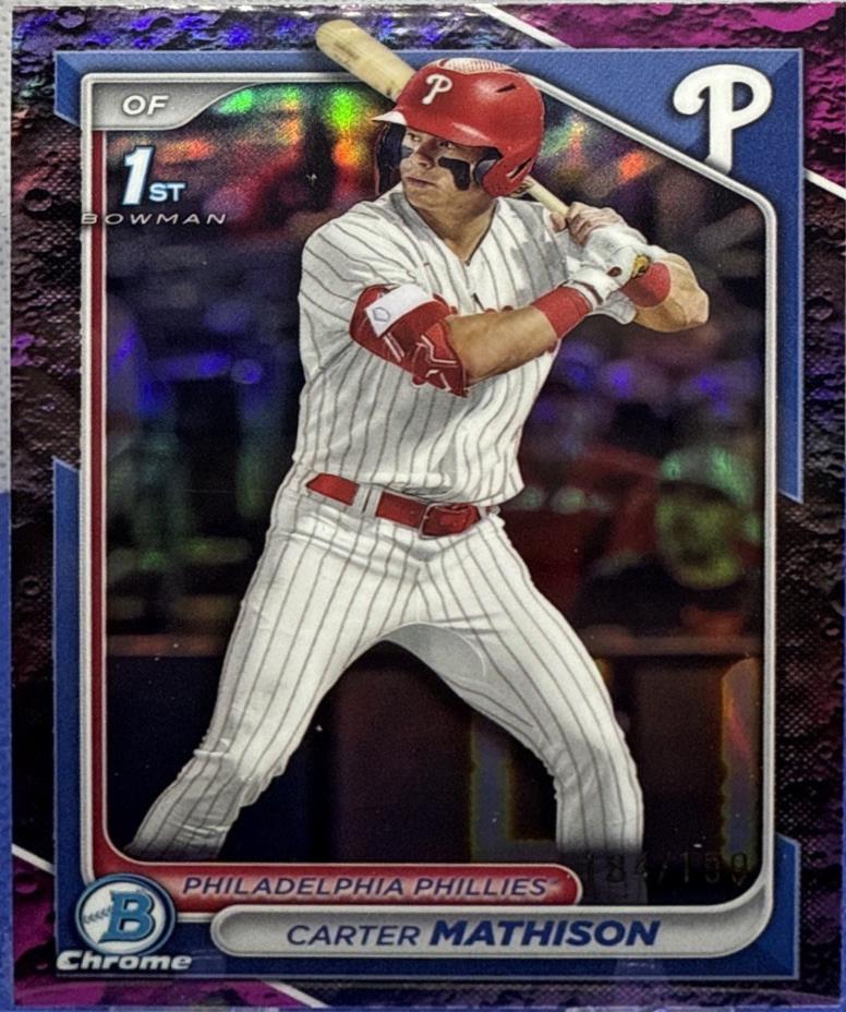 Carter Mathison [Fuchsia Luna Refractor] #BDC-127 Prices | 2024 Bowman ...