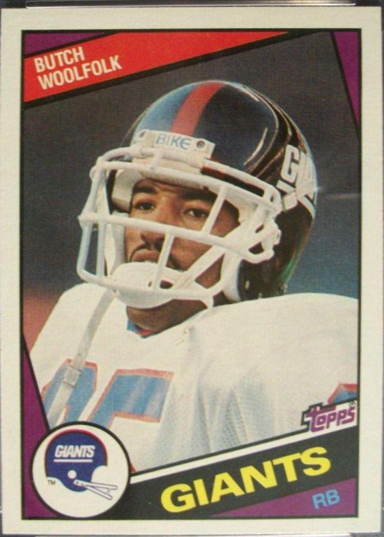 Butch Woolfolk #324 Football Cards 1984 Topps