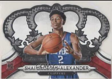 Shai Gilgeous Alexander #103 Basketball Cards 2018 Panini Crown Royale