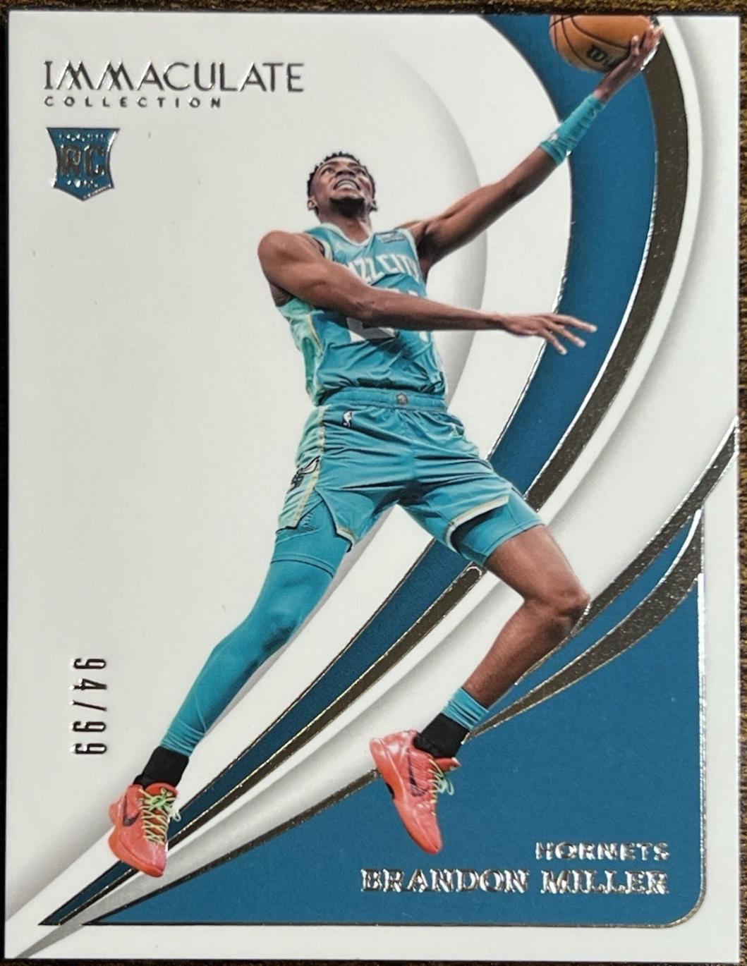 Brandon Miller #23 Basketball Cards 2023 Panini Immaculate