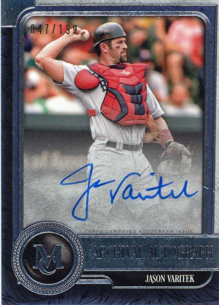 Jason Varitek #AA-JVA Baseball Cards 2019 Topps Museum Collection Archival Autograph