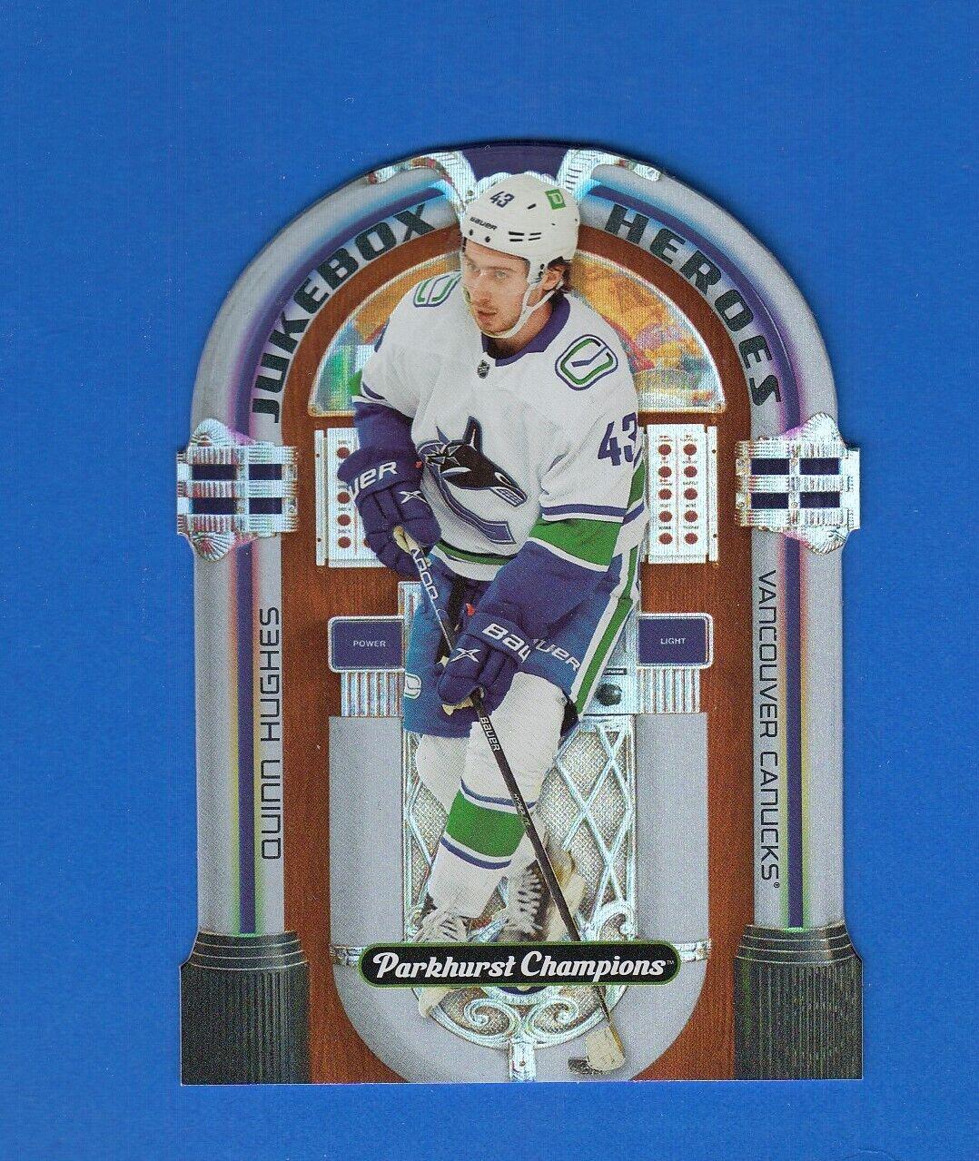 Quinn Hughes #JH-18 Hockey Cards 2022 Parkhurst Champions Juke Box Hero