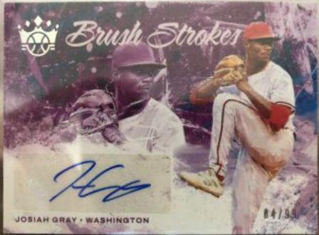 Josiah Gray #BS-JG Baseball Cards 2022 Panini Diamond Kings Brush Strokes Autograph