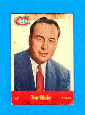 Toe Blake #67 Hockey Cards 1955 Parkhurst Quaker Oats