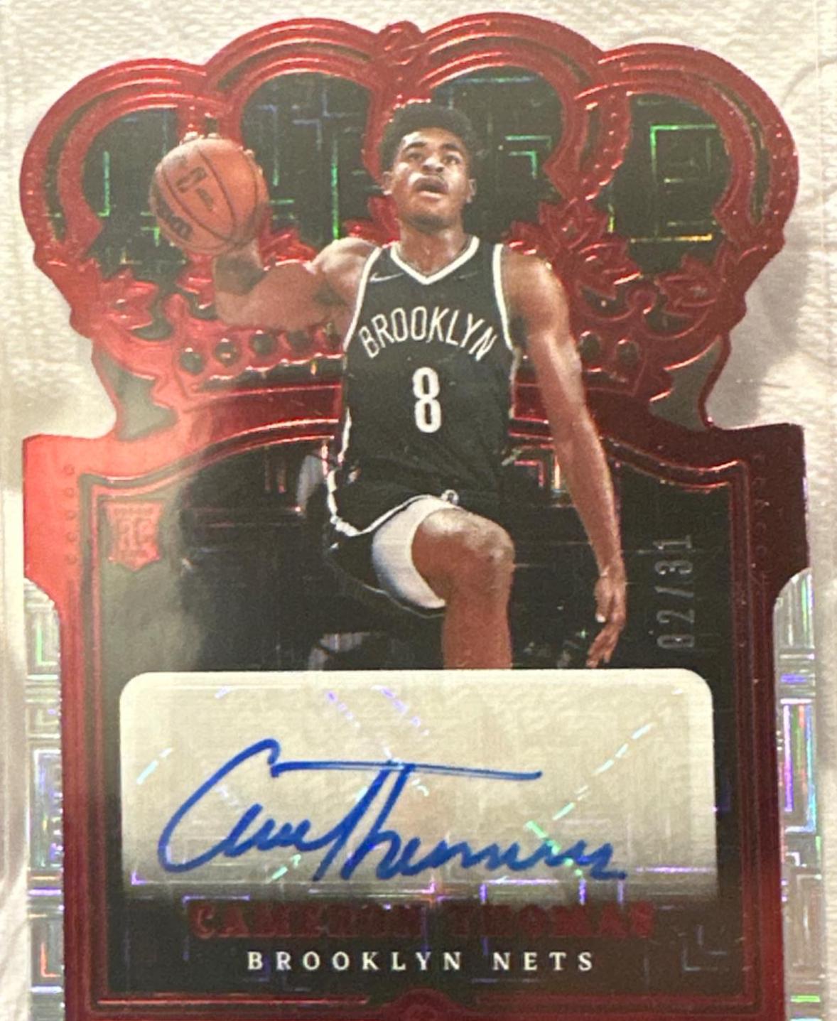 Cameron Thomas #RC-CTH 2021-22 Panini Crown Royale Basketball Rookie Crown Autographs