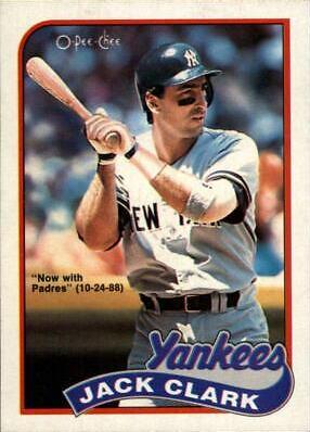 Jack Clark #3 Baseball Cards 1989 O Pee Chee