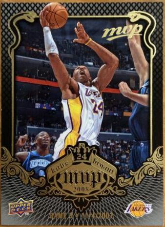 Bryant #KB-3 Basketball Cards 2008 Upper Deck MVP Kobe