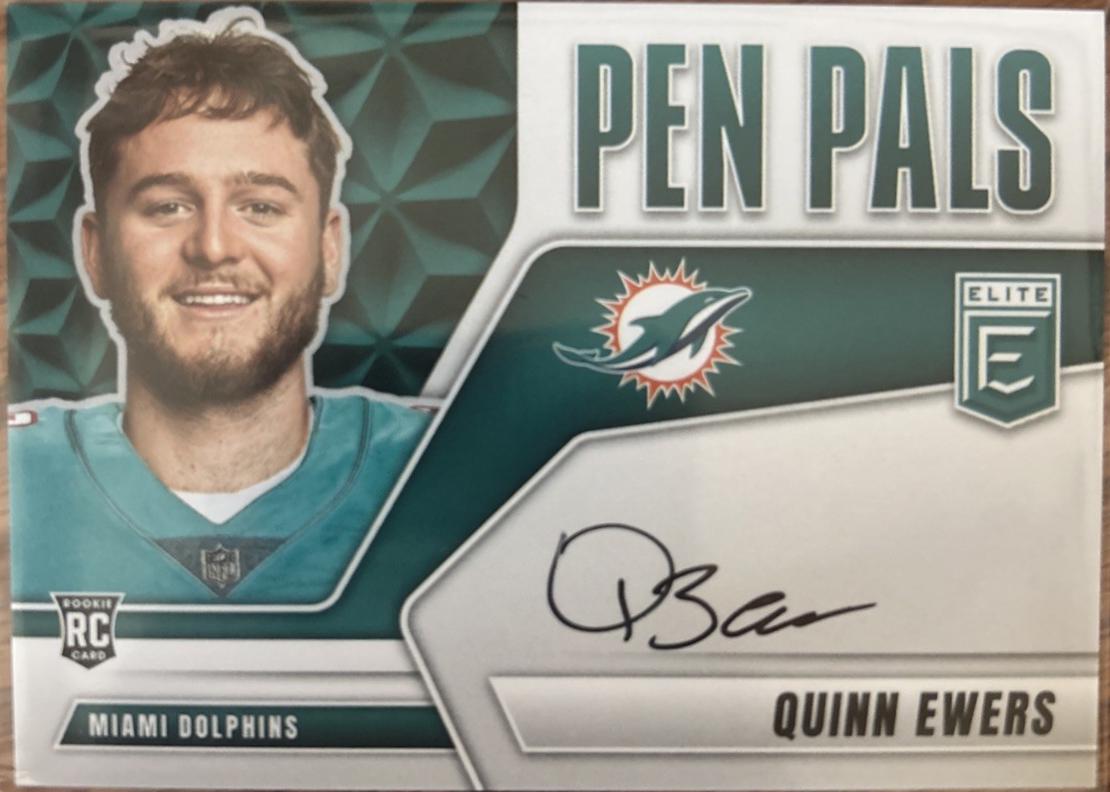 Quinn Ewers #PP-QEW 2025 Panini Donruss Elite Pen Pals Horizontal Football