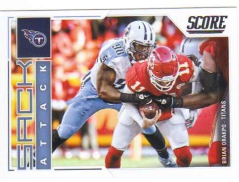 Brian Orakpo #6 Football Cards 2017 Panini Score Sack Attack