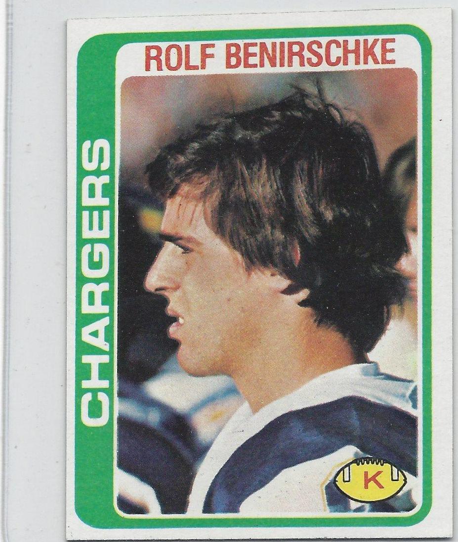 Rolf Benirschke #122 Football Cards 1978 Topps