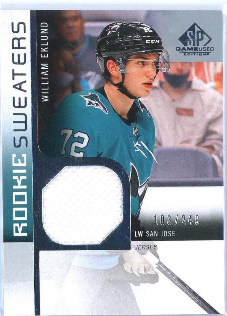 William Eklund #RS-WE Hockey Cards 2021 SP Game Used Rookie Sweaters