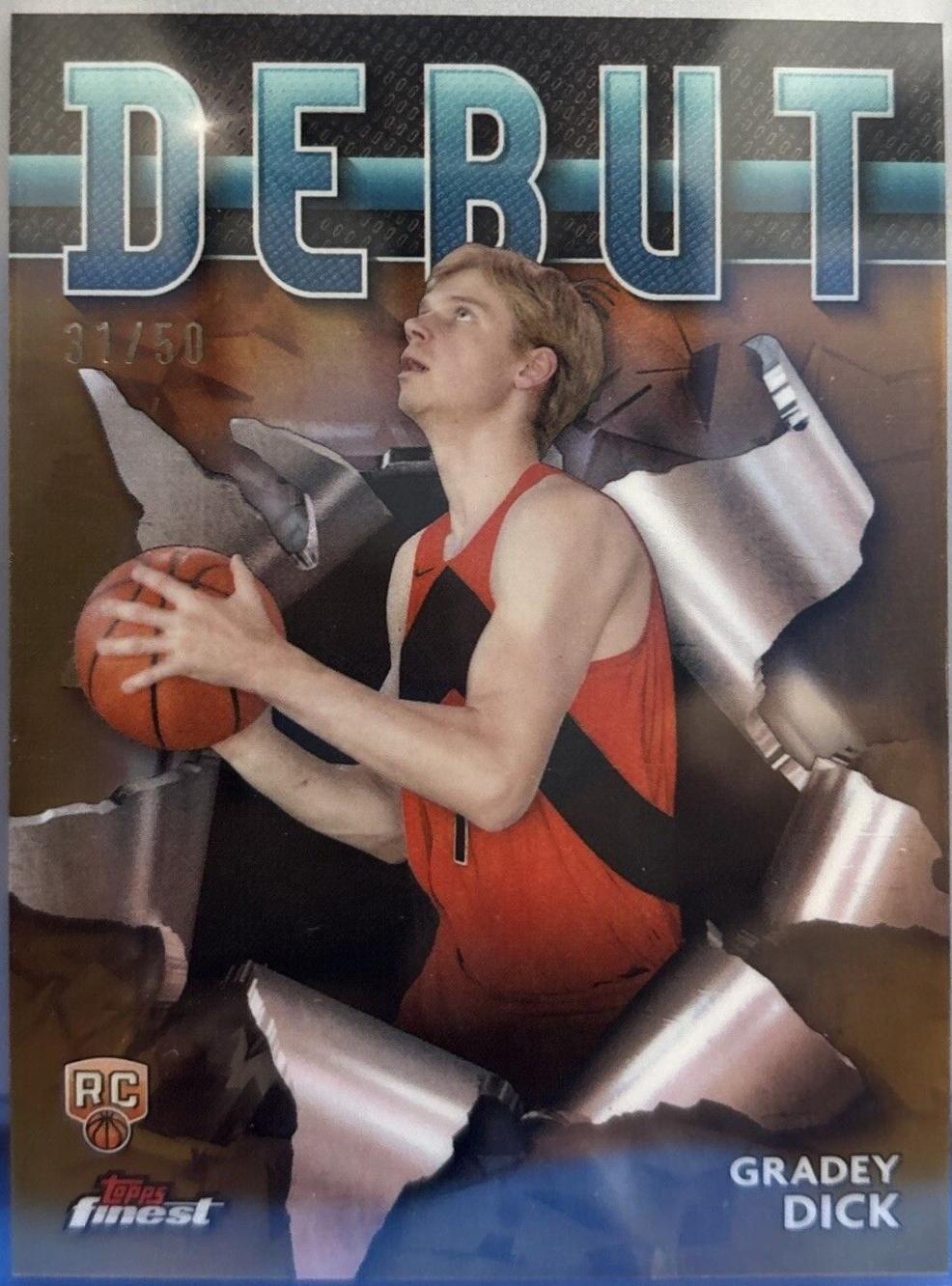Gradey Dick #D-10 Basketball Cards 2023 Topps Finest Debut