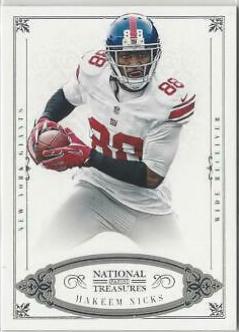 Hakeem Nicks #13 Football Cards 2012 Panini National Treasures