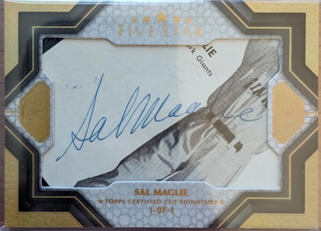 Sal Maglie #FSCS-SM Baseball Cards 2023 Topps Five Star Cut Signature